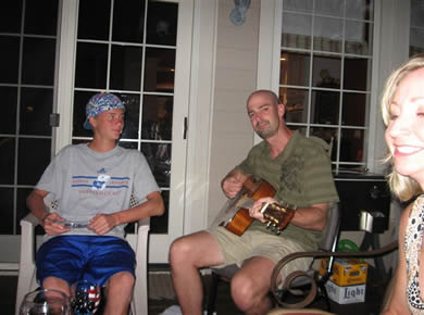 brent and rick playing guitar