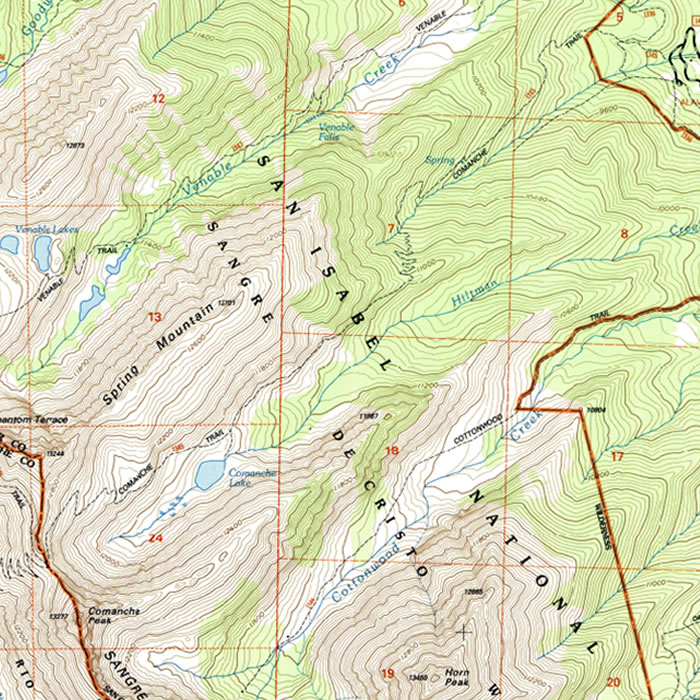 Comanche Trail 1345 Westcliffe Co Topo